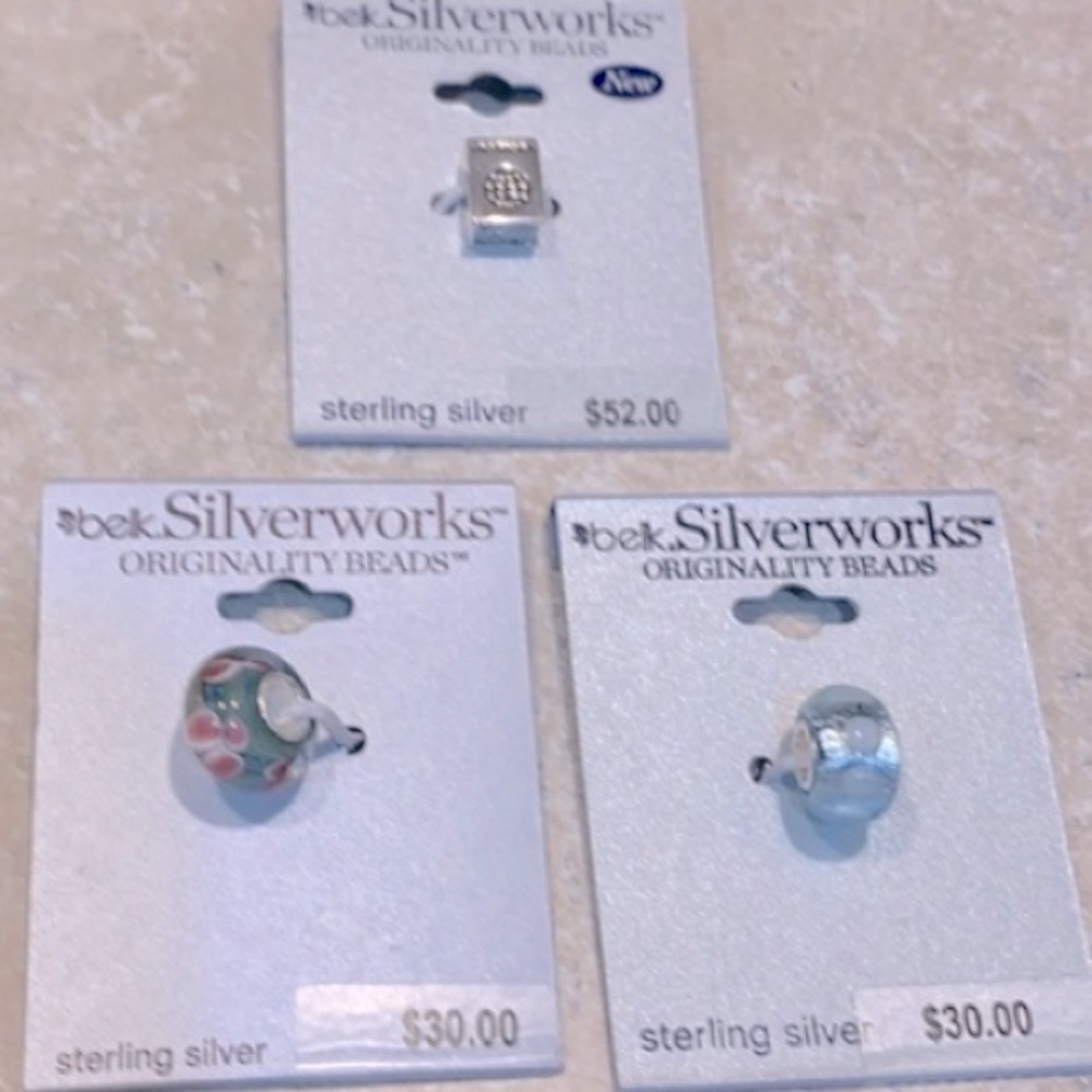 NWT  Silverworks Originality Beads (3 count),